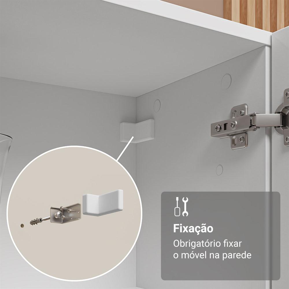 Foto 9 pulgar | Mueble Armario De Vidrio Madesa 2 Puertas Sin Pies Bb 01