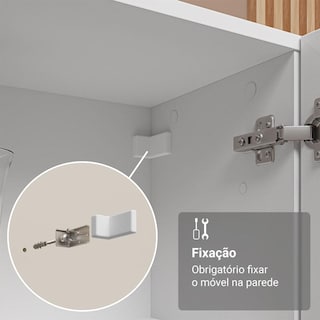 Foto 8 | Mueble Armario De Vidrio Madesa 2 Puertas Sin Pies Bb 01