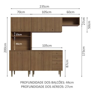 Foto 3 | Cocina Integral Completa Modular Madesa Gourmet 235cm Mm 01