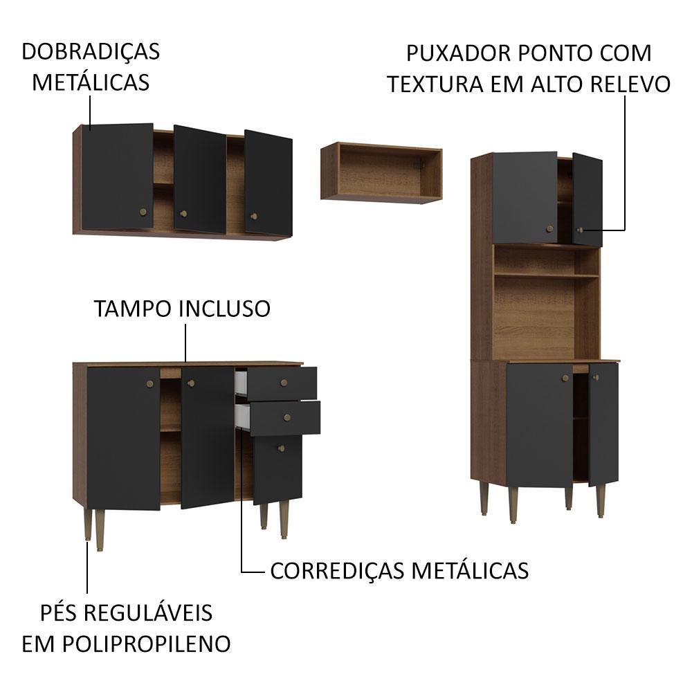 Foto 5 pulgar | Cocina Integral Completa Modular Madesa Gourmet 235cm Mn 01