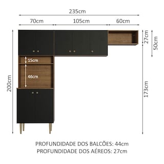 Foto 3 | Cocina Integral Completa Modular Madesa Gourmet 235cm Mn