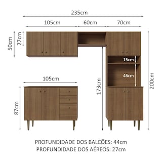Foto 3 | Cocina Integral Completa Modular Madesa Gourmet 235cm Mm 01