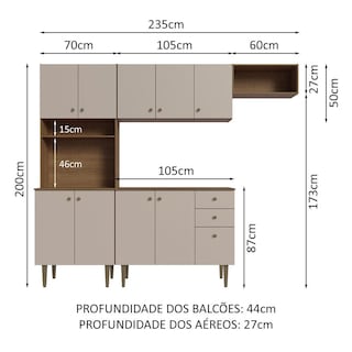 Foto 3 | Cocina Integral Completa Modular Madesa Gourmet 235cm Mc 02
