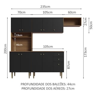 Foto 3 | Cocina Integral Completa Modular Madesa Gourmet 235cm Mn 02