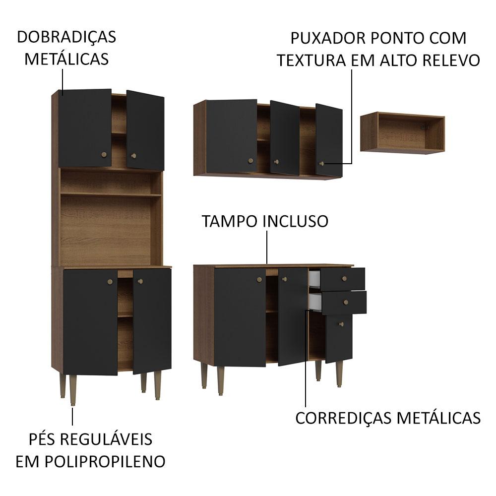 Foto 5 pulgar | Cocina Integral Completa Modular Madesa Gourmet 235cm Mn 02