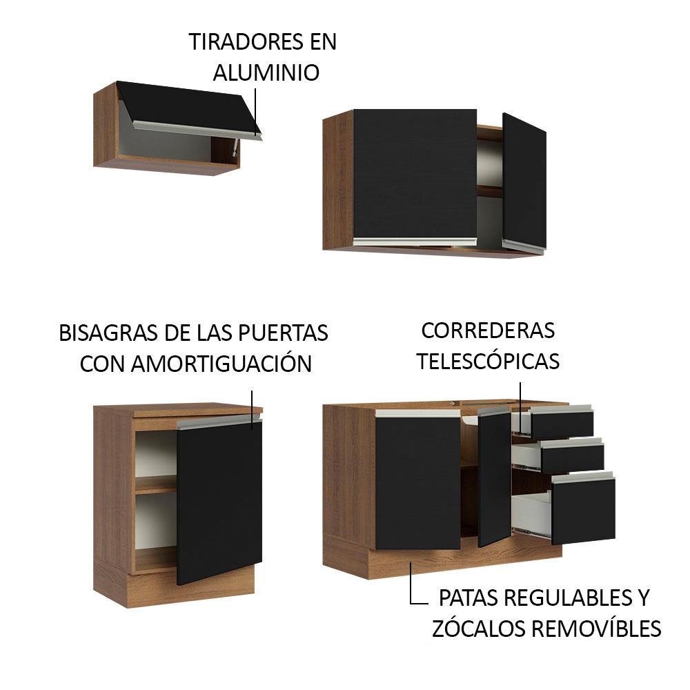 Foto 5 pulgar | Cocina Integral Completa Modular Madesa Glamy 180cm Mn 07