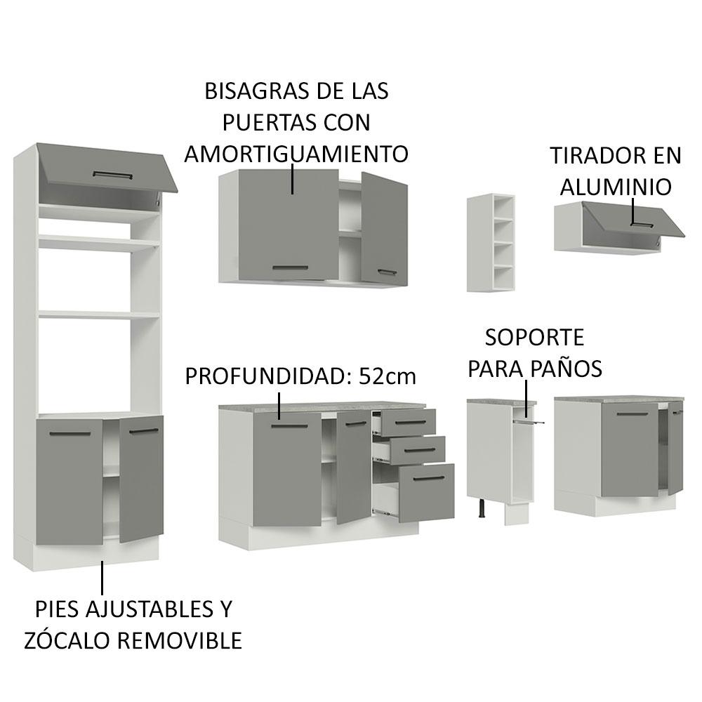 Foto 5 pulgar | Cocina Integral Completa Modular Madesa Agata 290cm Bg 06