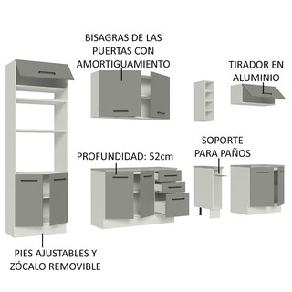 Foto 4 | Cocina Integral Completa Modular Madesa Agata 290cm Bg 06
