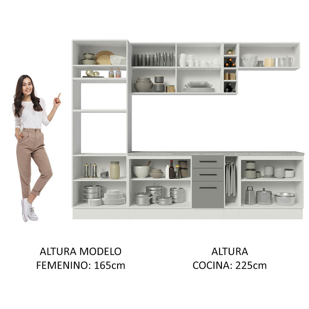Foto 6 pulgar | Cocina Integral Completa Modular Madesa Agata 290cm Bg 06