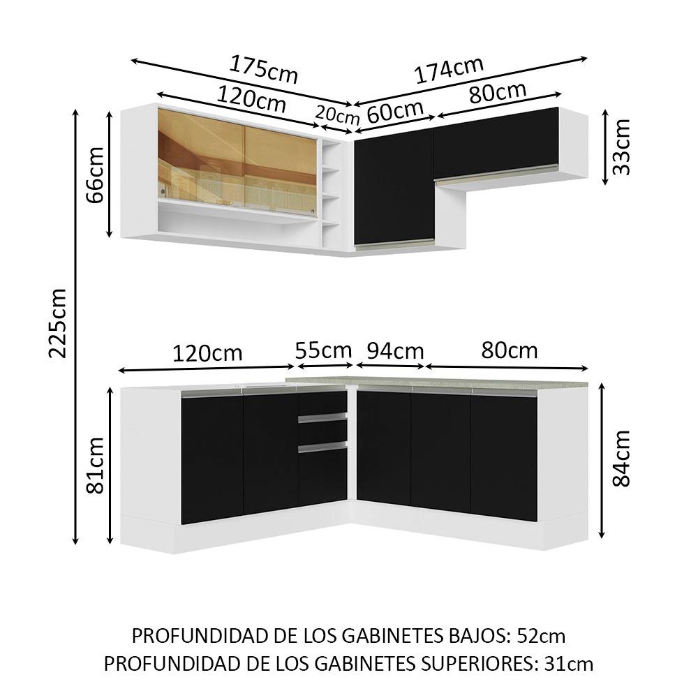Foto 4 pulgar | Cocina Integral Completa Modular Madesa Glamy 349cm Bn 02