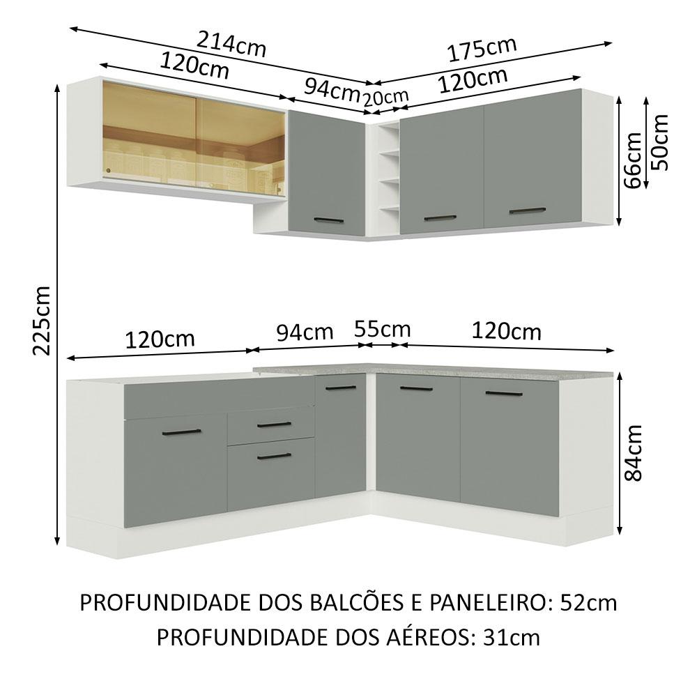 Foto 4 pulgar | Cocina Integral Completa Modular Madesa Agata 389cm Mg 01