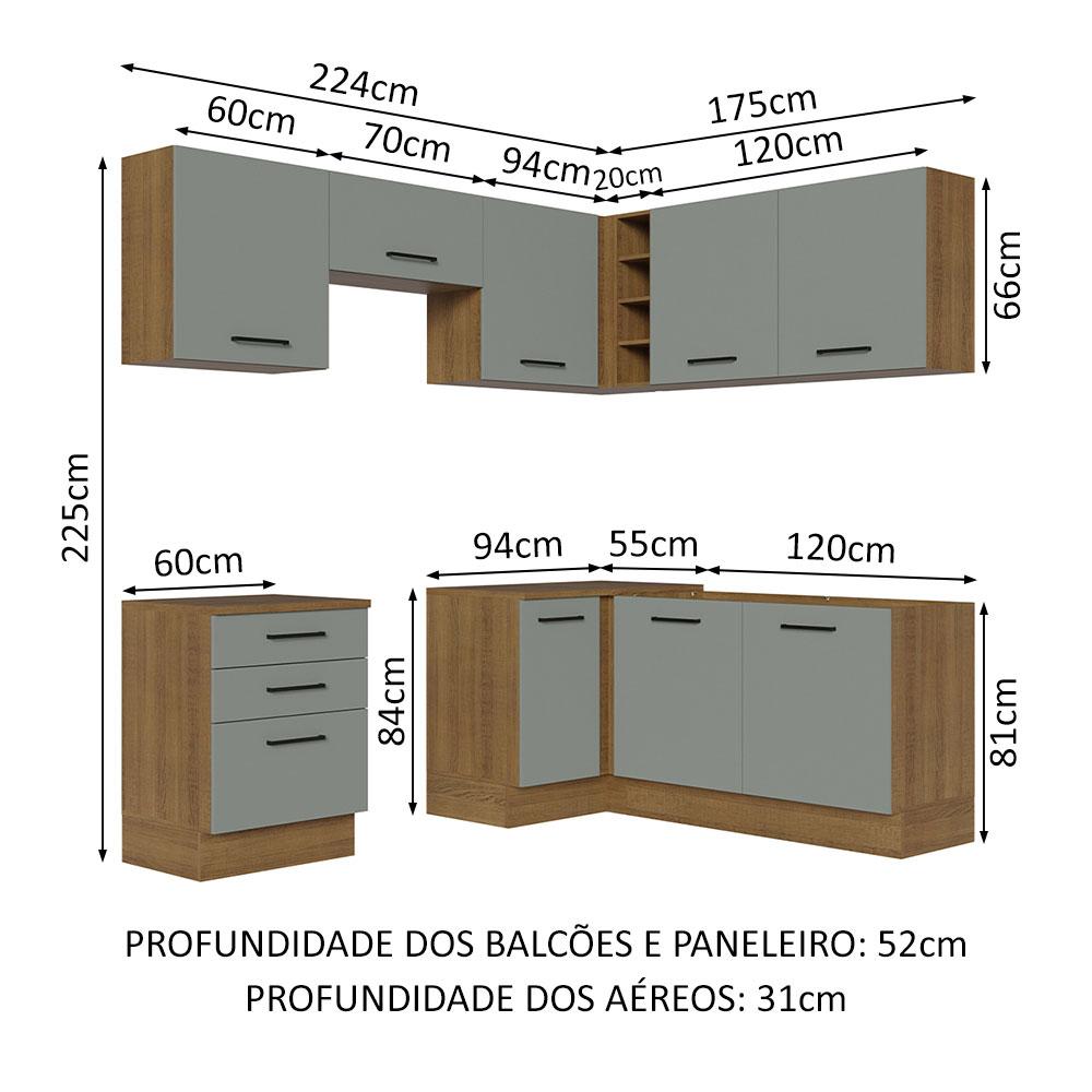 Foto 4 pulgar | Cocina Integral Completa Modular Madesa Agata 399cm Mg 01