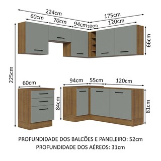 Foto 3 | Cocina Integral Completa Modular Madesa Agata 399cm Mg 01
