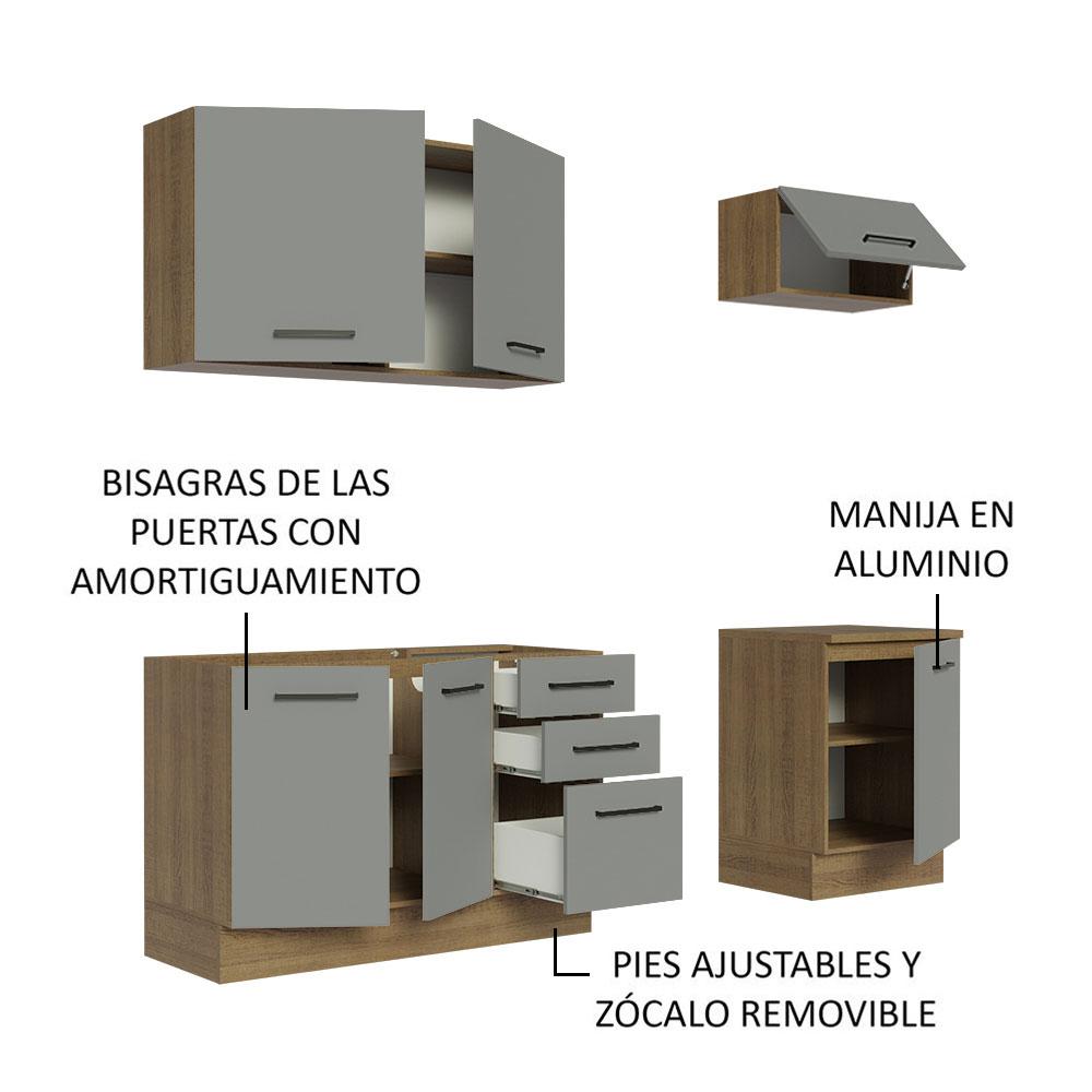 Foto 5 pulgar | Cocina Integral Completa Modular Madesa Agata 180cm Mg