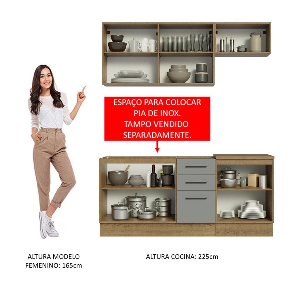 Foto 6 pulgar | Cocina Integral Completa Modular Madesa Agata 180cm Mg