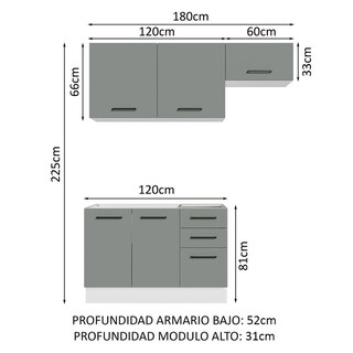 Foto 3 | Cocina Integral Completa Modular Madesa Agata 180cm Bg 09
