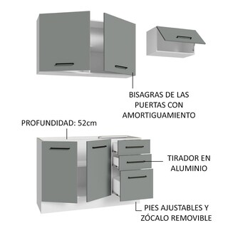 Foto 5 | Cocina Integral Completa Modular Madesa Agata 180cm Bg 09