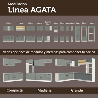Foto 8 | Cocina Integral Completa Modular Madesa Agata 180cm Bg 09