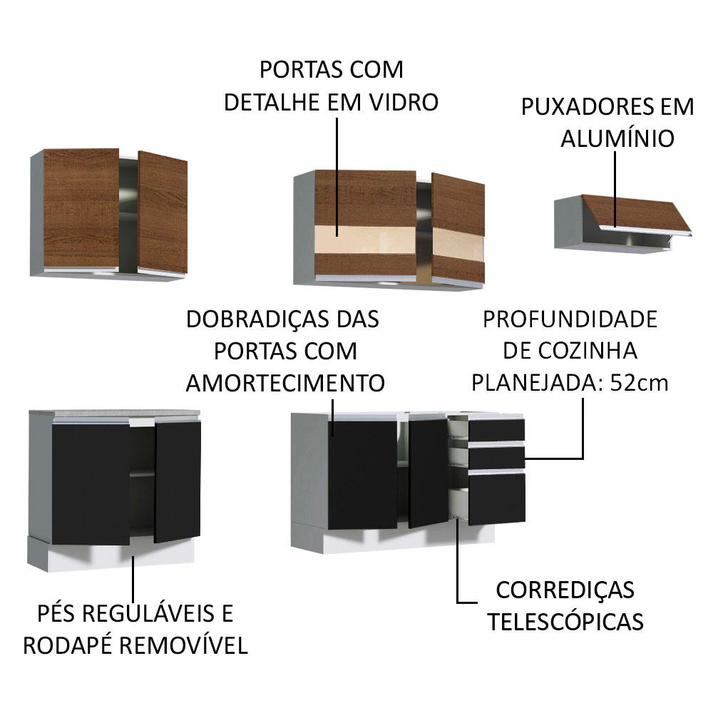 Foto 5 pulgar | Cocina Integral Completa Modular Madesa Marcela 280cm Bnm 03