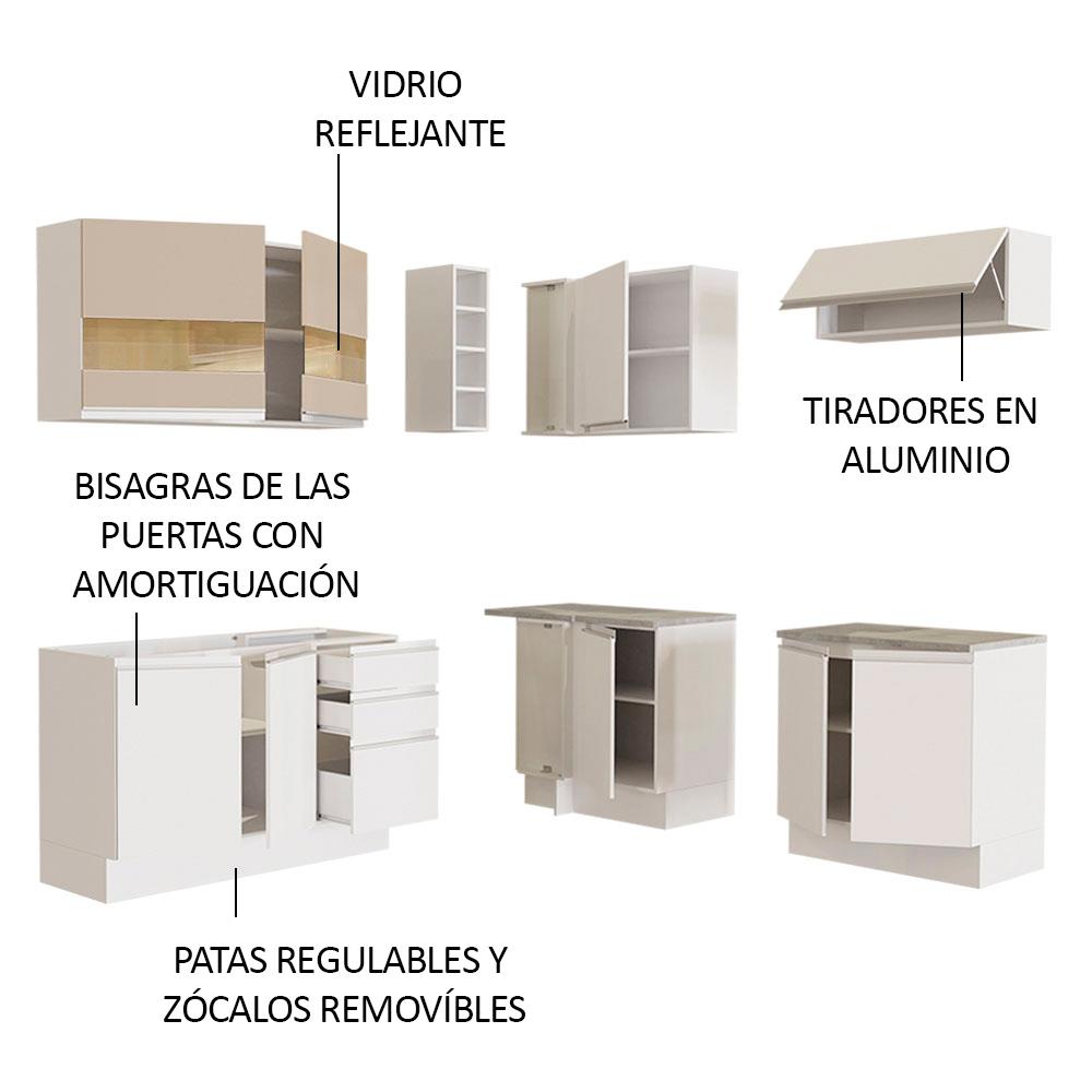 Foto 5 pulgar | Cocina Integral Completa Modular Madesa Glamy 349cm Bb 01