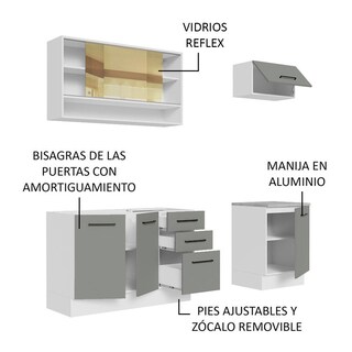 Foto 4 | Cocina Integral Completa Modular Madesa Agata 180cm Bg