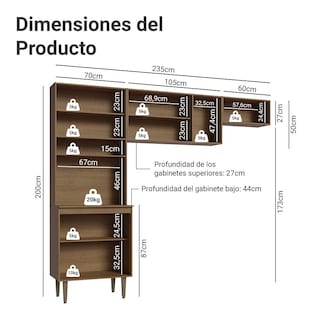 Foto 3 | Cocina Integral Completa Modular Madesa Gourmet 235cm Mm