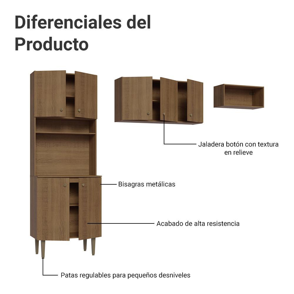 Foto 6 pulgar | Cocina Integral Completa Modular Madesa Gourmet 235cm Mm