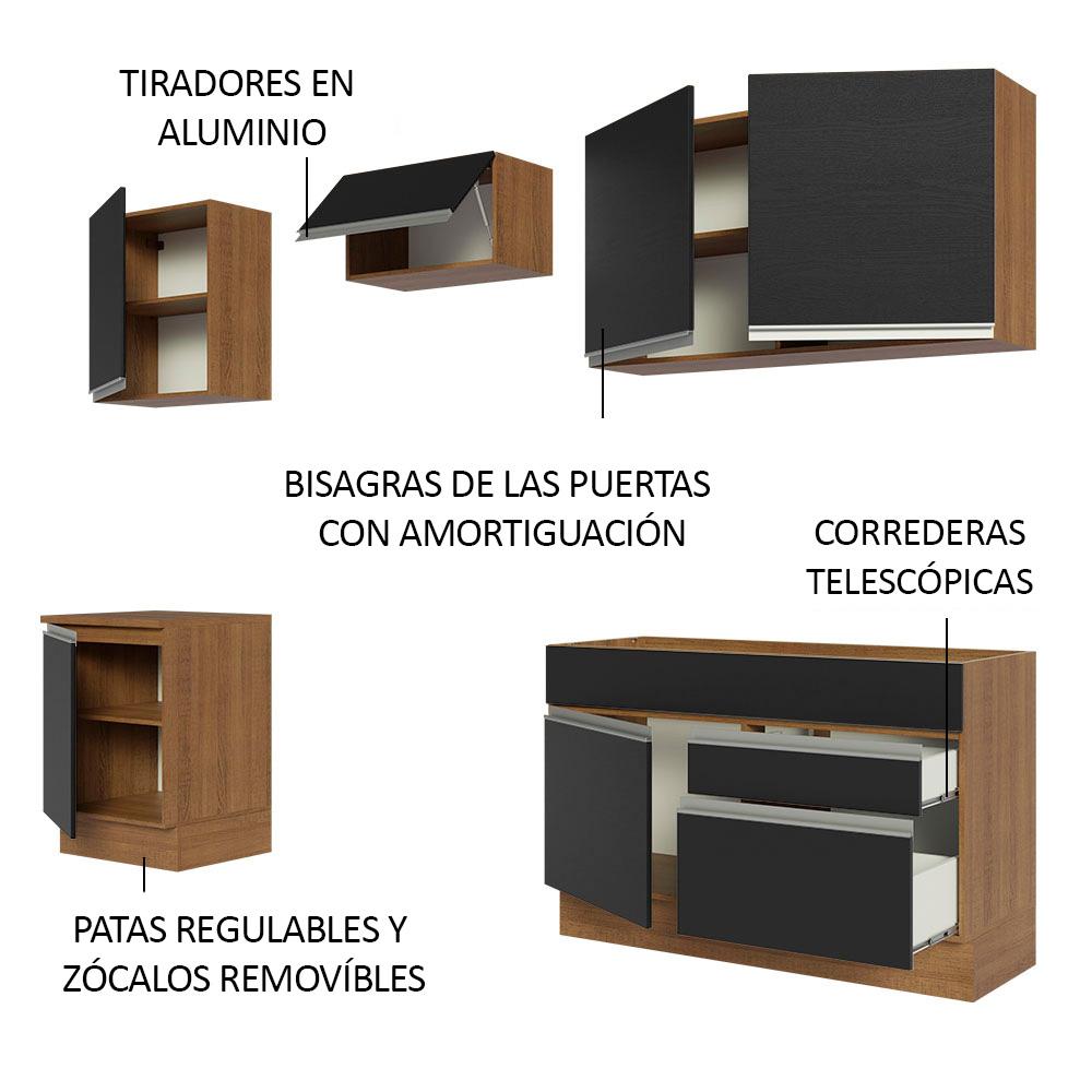 Foto 5 pulgar | Cocina Integral Completa Modular Madesa Glamy 240cm Mn 08