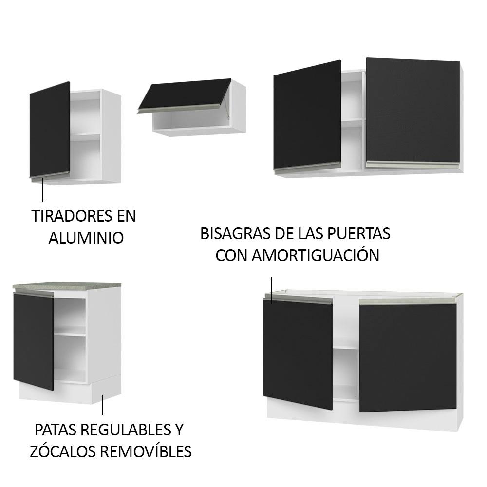 Foto 5 pulgar | Cocina Integral Completa Modular Madesa Glamy 240cm Bn 09