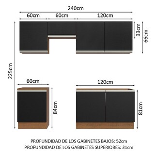 Foto 3 | Cocina Integral Completa Modular Madesa Glamy 240cm Mn 09