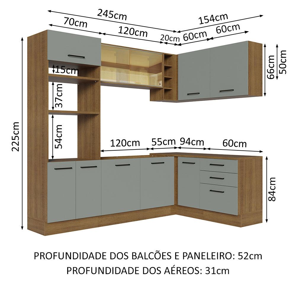 Foto 4 pulgar | Cocina Integral Completa Modular Madesa Agata 399cm Mg 02