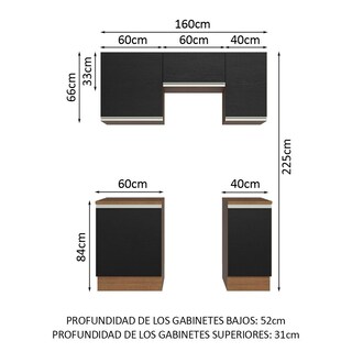 Foto 3 | Cocina Integral Completa Modular Madesa Glamy 160cm Mn 07