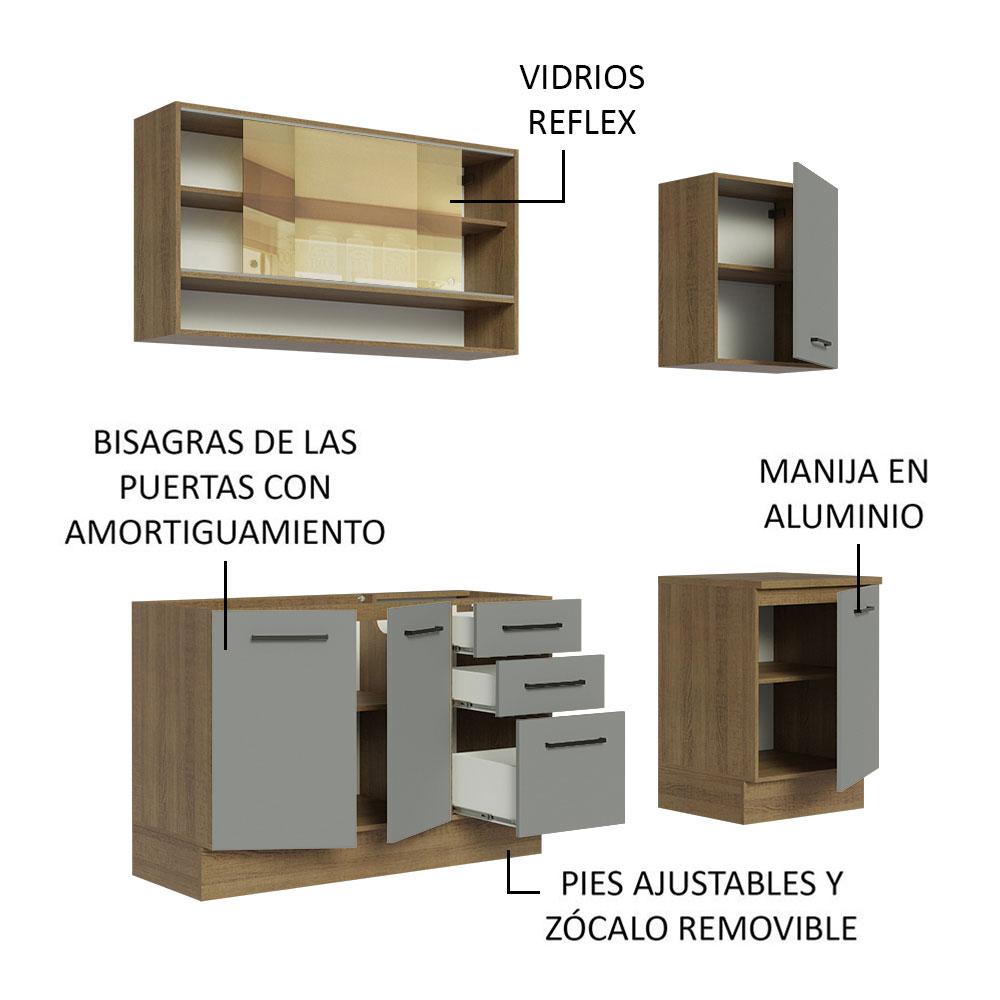 Foto 5 pulgar | Cocina Integral Completa Modular Madesa Agata 180cm Mg 02