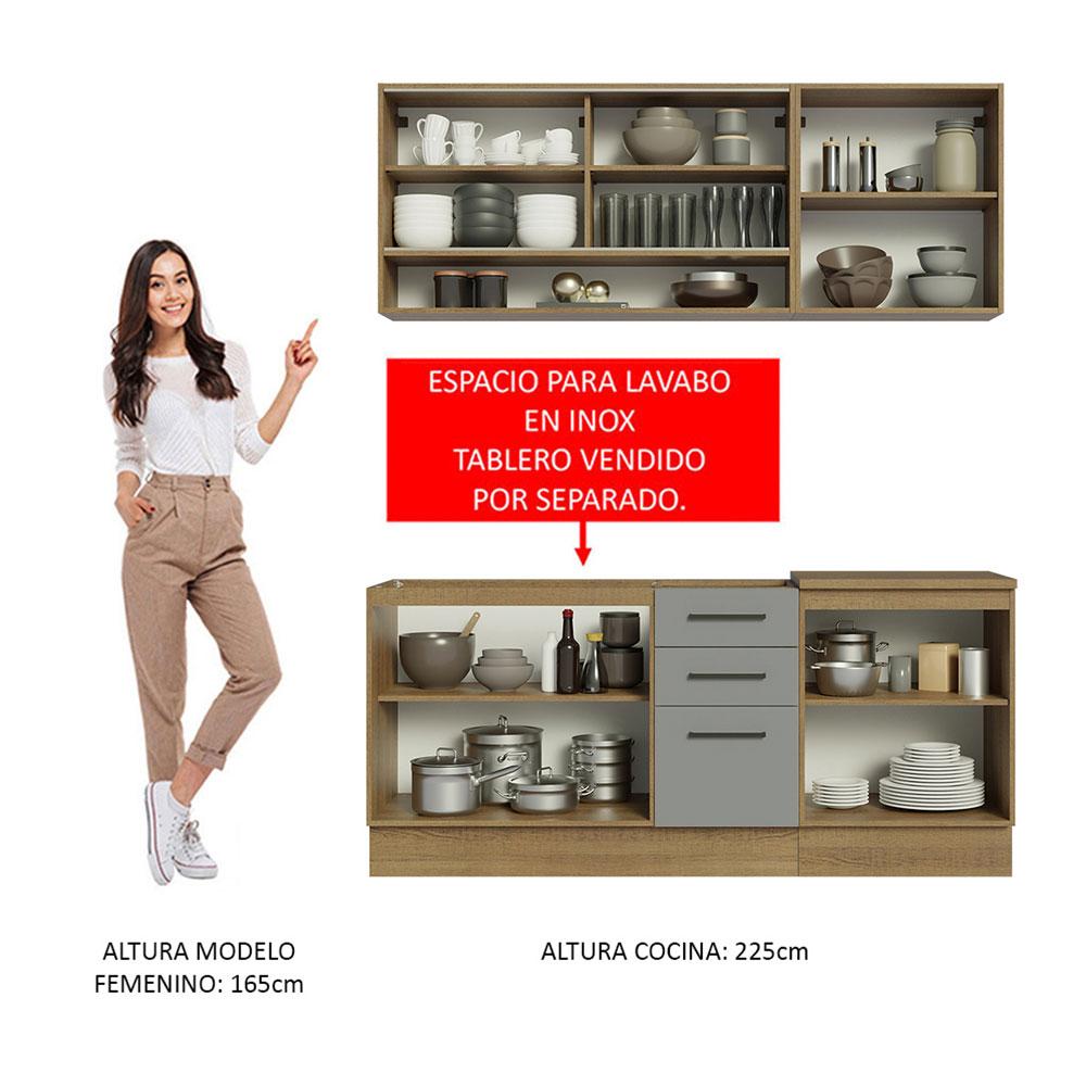 Foto 6 pulgar | Cocina Integral Completa Modular Madesa Agata 180cm Mg 02