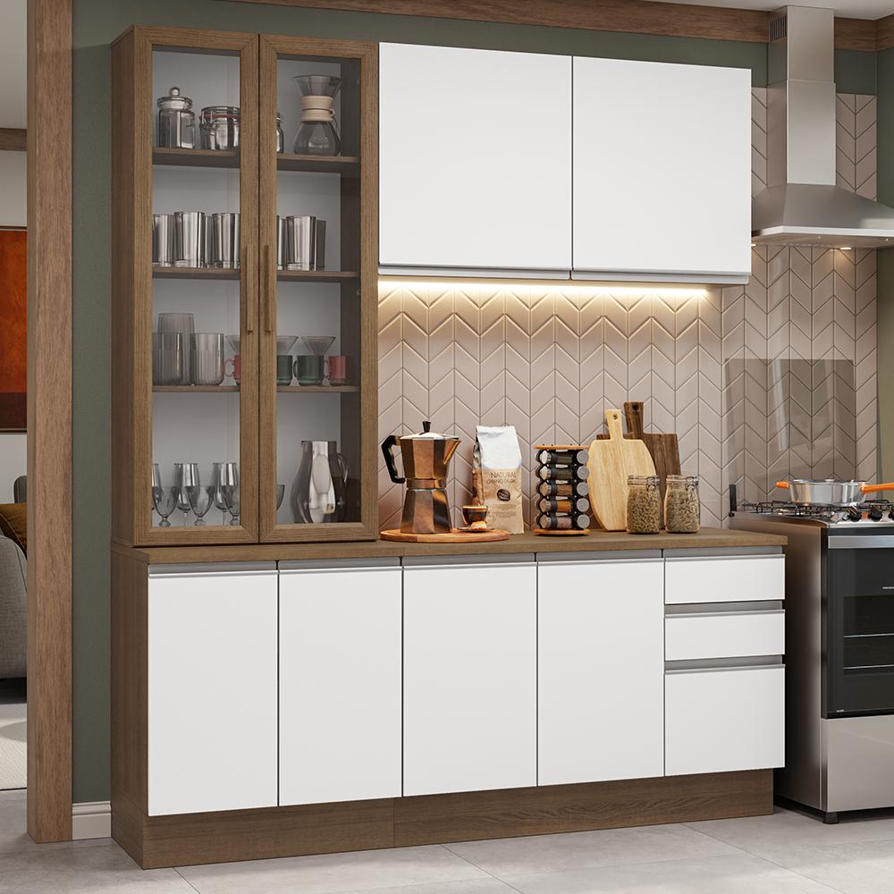 Foto 3 pulgar | Cocina Integral Completa Armario De Vidrio Madesa Glamy Mb 05