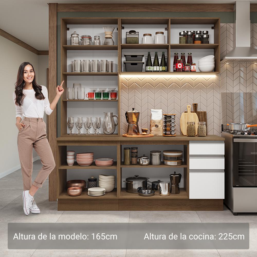 Foto 5 pulgar | Cocina Integral Completa Armario De Vidrio Madesa Glamy Mb 05