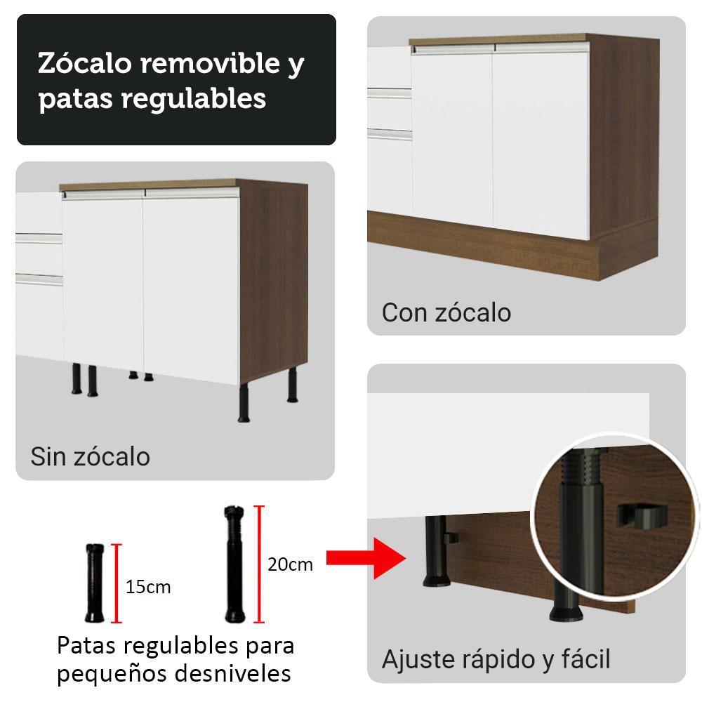 Foto 9 pulgar | Cocina Integral Completa Armario De Vidrio Madesa Glamy Mb 05