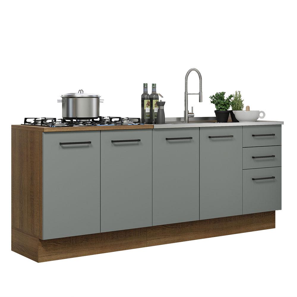 Foto 2 pulgar | Cocina Integral Completa Modular Madesa Thêmis 220cm Bg 01