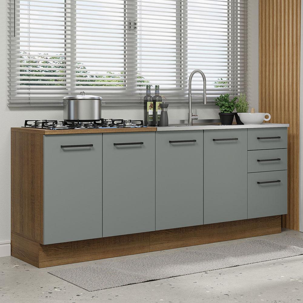 Foto 3 pulgar | Cocina Integral Completa Modular Madesa Thêmis 220cm Bg 01