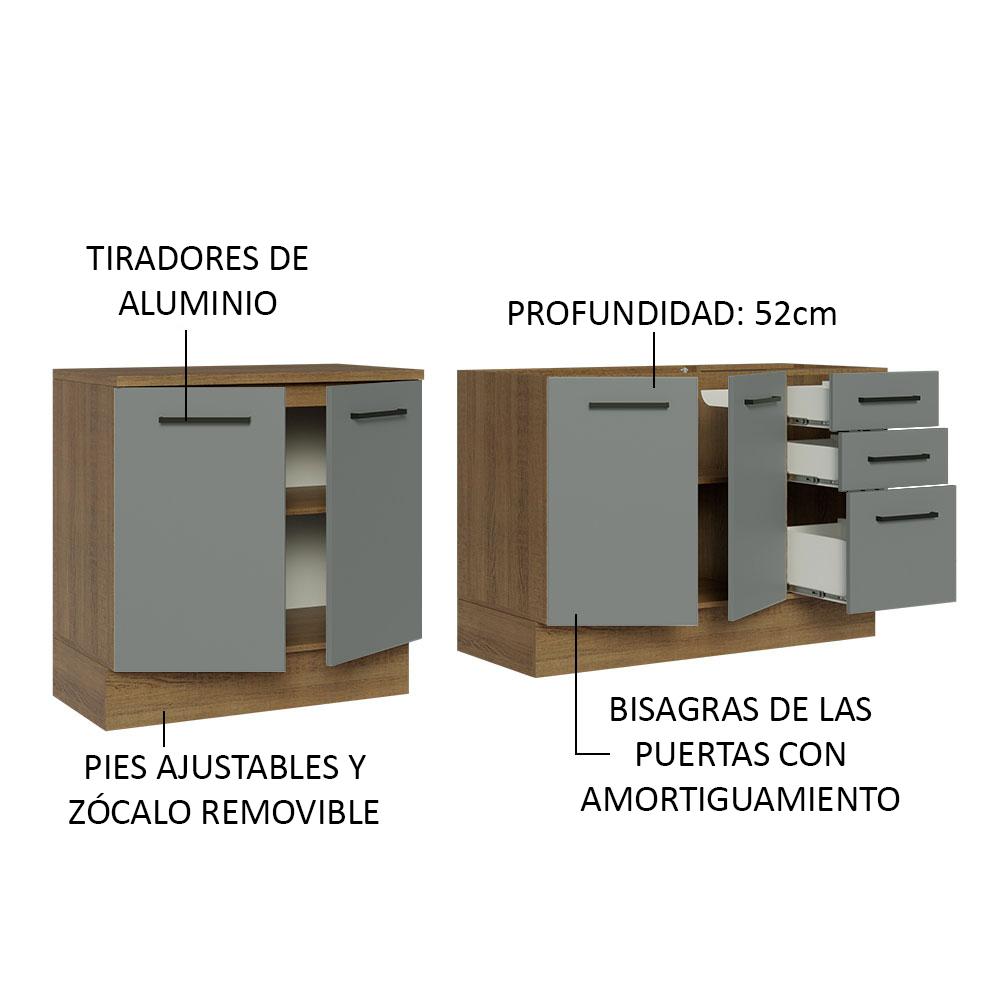 Foto 4 | Cocina Integral Completa Modular Madesa Thêmis 220cm Bg 01