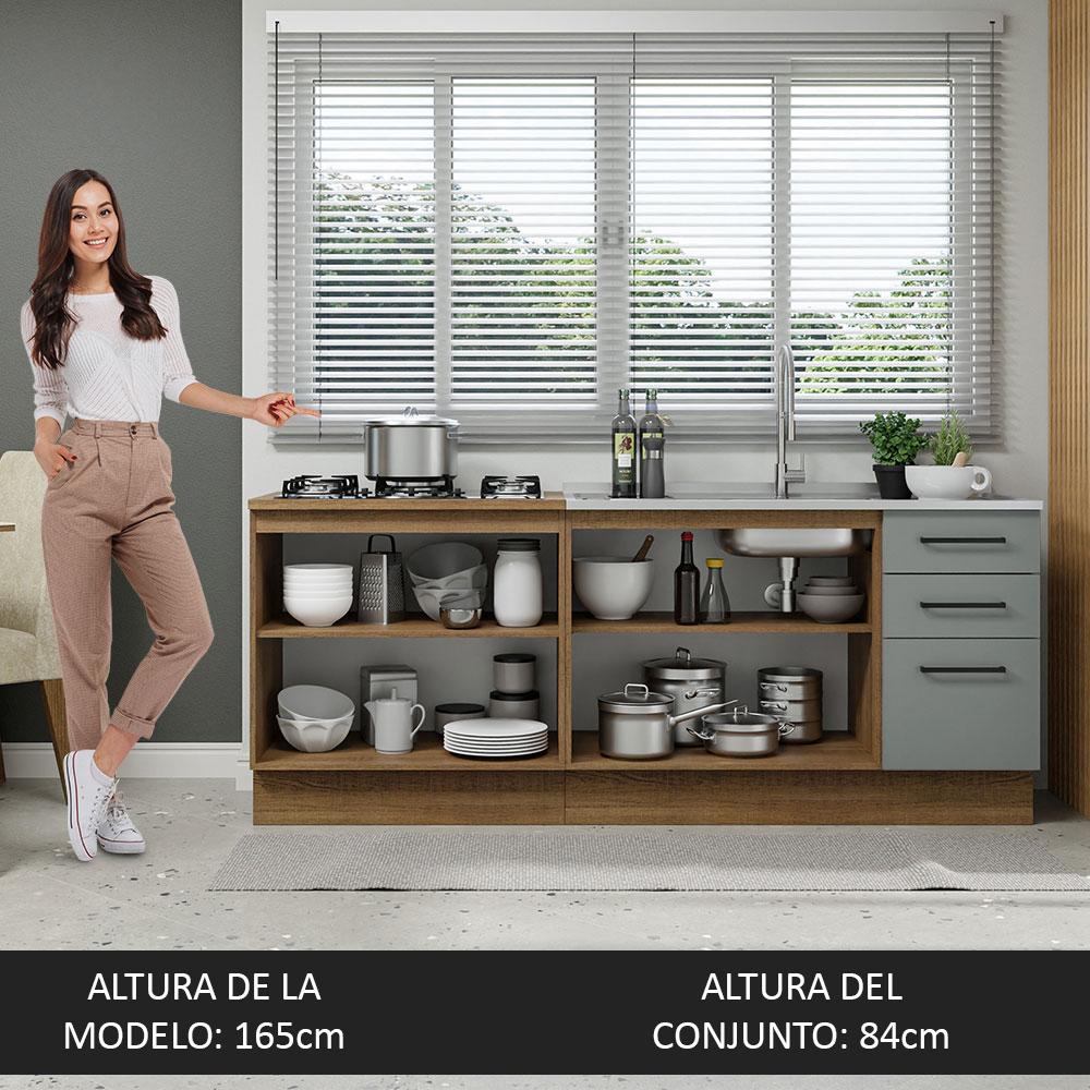 Foto 6 pulgar | Cocina Integral Completa Modular Madesa Thêmis 220cm Bg 01