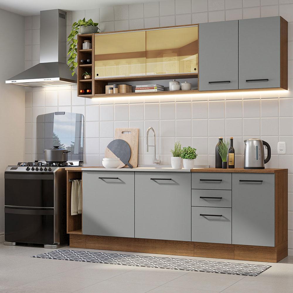Foto 3 pulgar | Cocina Integral Completa Modular Madesa Thêmis 220cm Mg 01