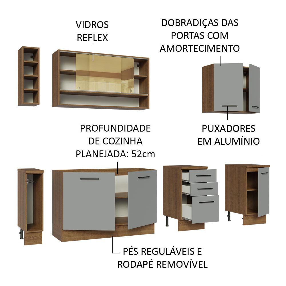 Foto 5 pulgar | Cocina Integral Completa Modular Madesa Thêmis 220cm Mg 01