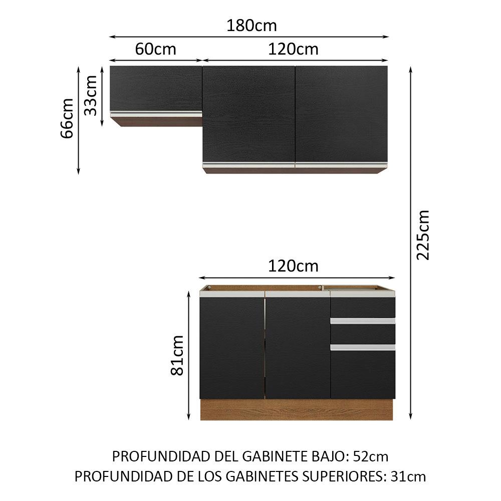 Foto 3 | Cocina Integral Completa Modular Madesa Glamy 180cm Mn 09