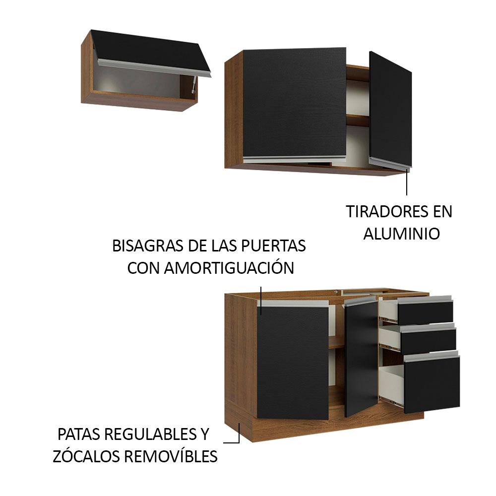 Foto 5 pulgar | Cocina Integral Completa Modular Madesa Glamy 180cm Mn 09
