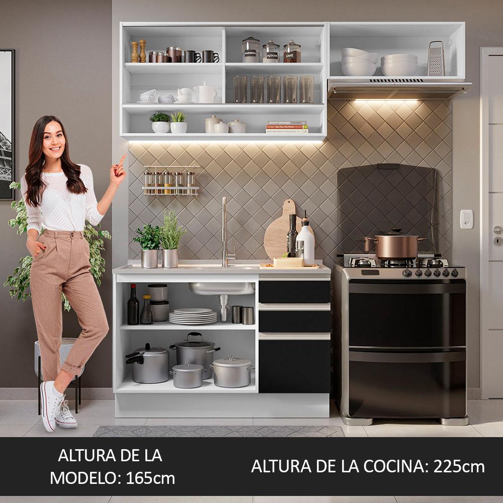Foto 7 pulgar | Cocina Integral Completa Modular Madesa Glamy 200cm Bn 08