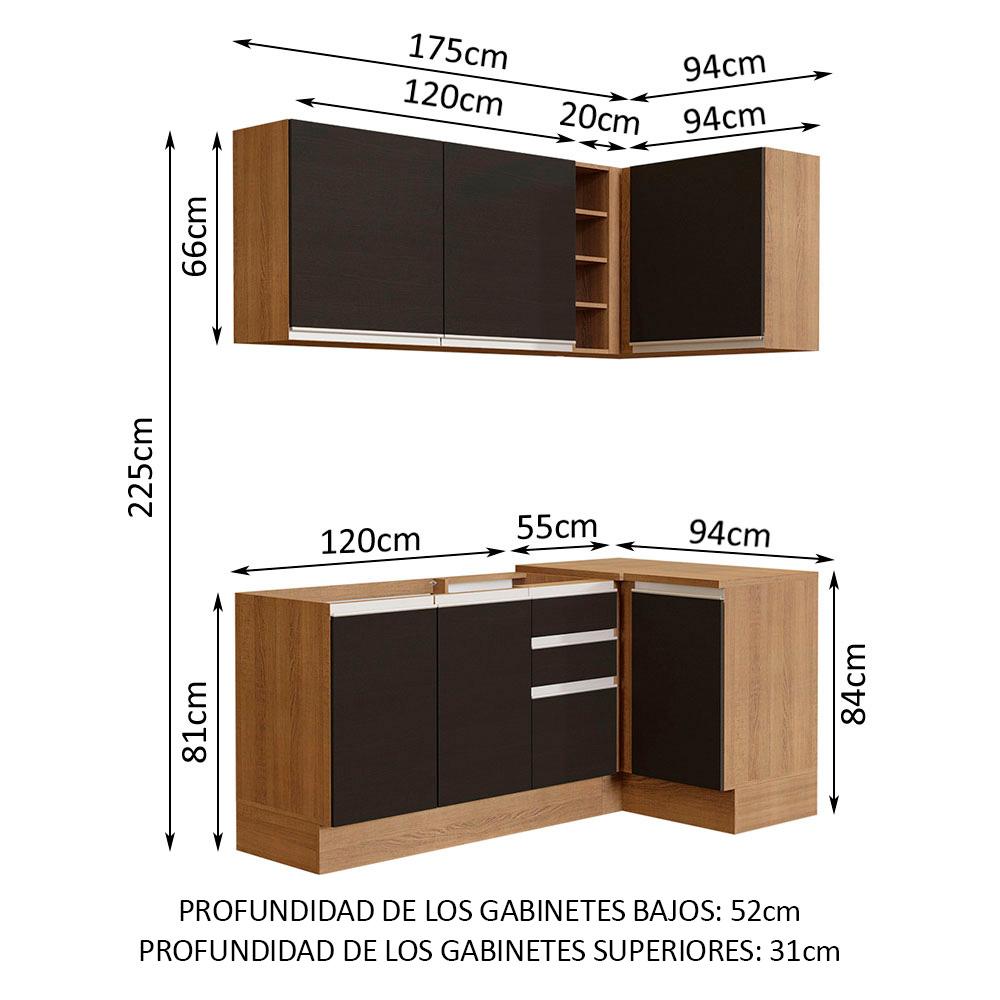 Foto 4 pulgar | Cocina Integral Completa Modular Madesa Glamy 269cm Mn 04