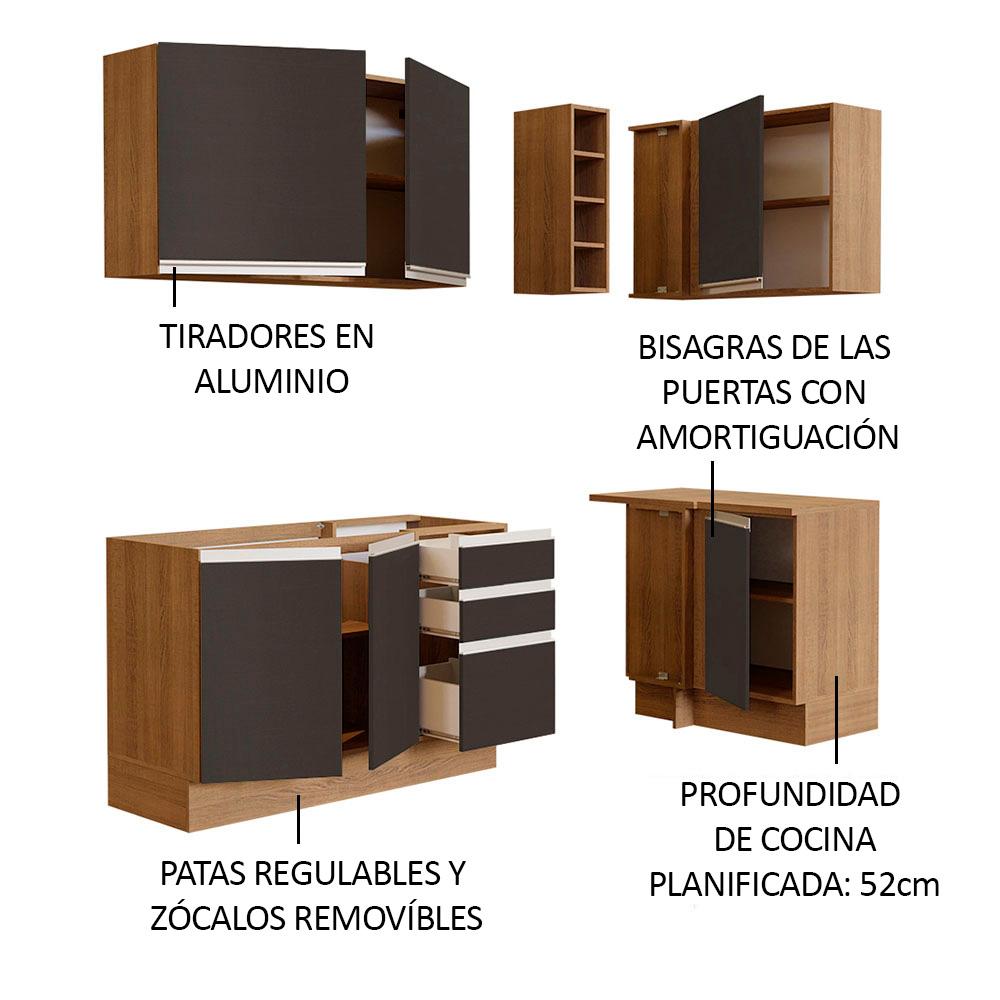 Foto 5 pulgar | Cocina Integral Completa Modular Madesa Glamy 269cm Mn 04