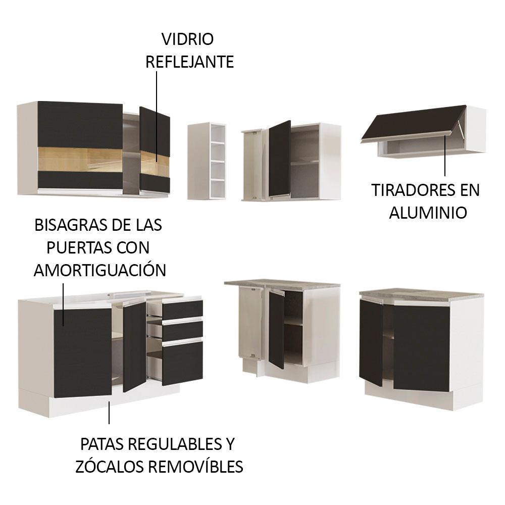 Foto 5 pulgar | Cocina Integral Completa Modular Madesa Glamy 349cm Bn 01