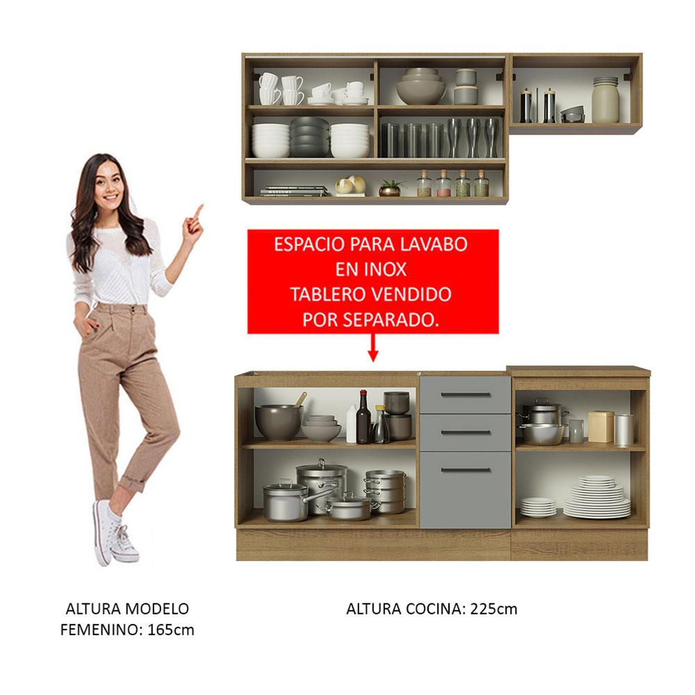 Foto 6 pulgar | Cocina Integral Completa Modular Madesa Agata 180cm Mg